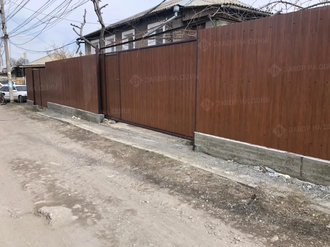 Откатные ворота с калиткой  в Каменске-Шахтинском